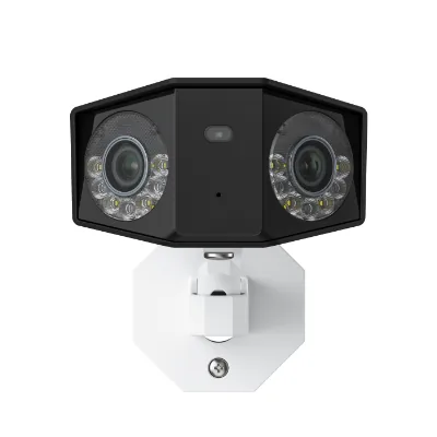 Kamera Reolink Duo 3 PoE z dwoma obiektywami na białym uchwycie ściennym